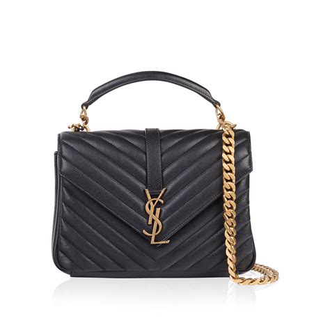 ysl college black gold hardware|YSL medium college review.